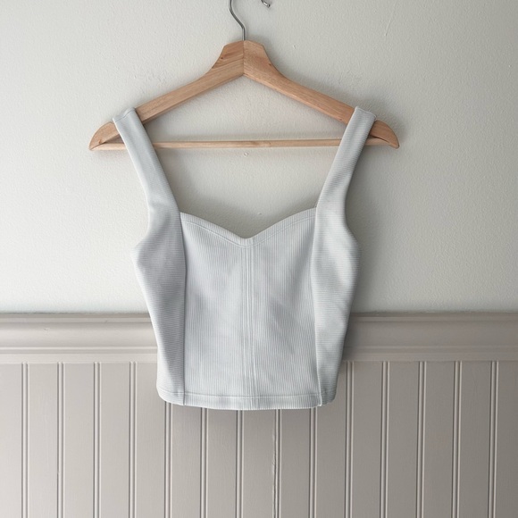 lululemon athletica Tops - 🤍 Lululemon XS White Ribbed Softstreme Sweetheart Tank Top | Sculpted & Soft